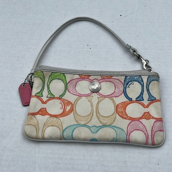 VTG-Coach-Hampton scribble 1941 wristlet, wallet bag, multicolored, Clutch. - Picture 1 of 10